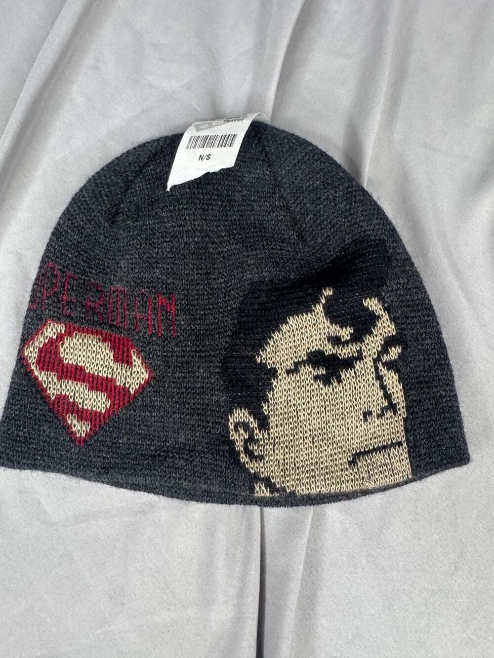 DC Comics Superman Beanie Hat Gray